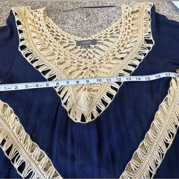 Umgee Crochet Tunic / Cover-Up Coverup BOHO size M - Picture 8 of 8